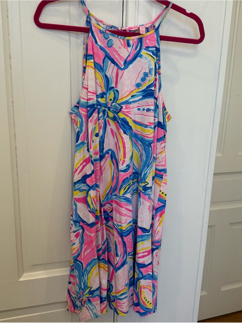 Lily Pulitzer Pink Floral Print Halter Dress